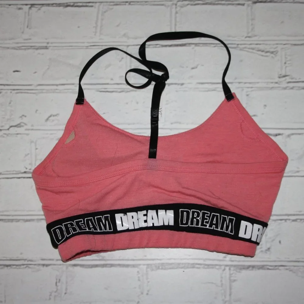 🧡🖤 Peach & Black DREAM Sleep Sports Bra · No Boundaries · Size XS